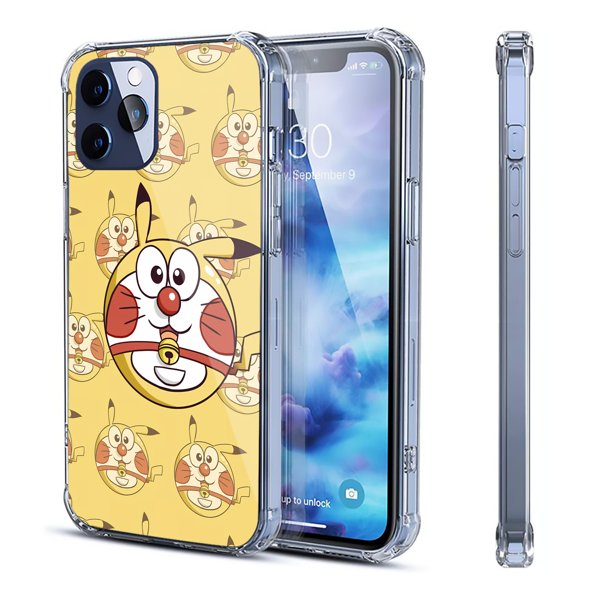 （画像用） ドラえもん Doraemon 【iPhone 12シリーズ対応】透明スマホケース（クリアソフトケース）